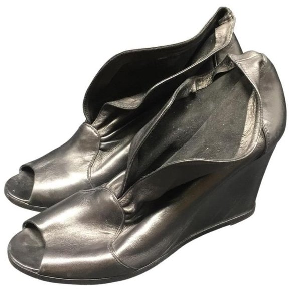Sigerson Morrison Black Belle By Maxim Boots Wedge - Picture 1 of 12